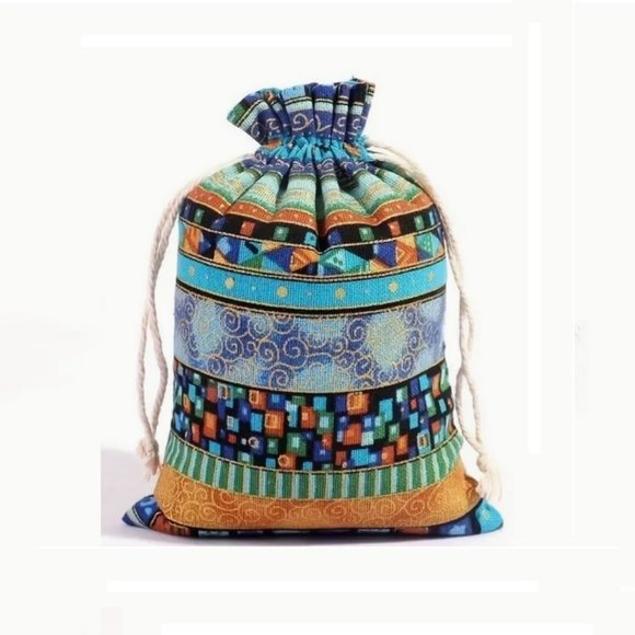 Handbags - NEW Boho Bag Striped Multicolor Cosmetics Makeup Bag Beach Bag Artists Brush Bag